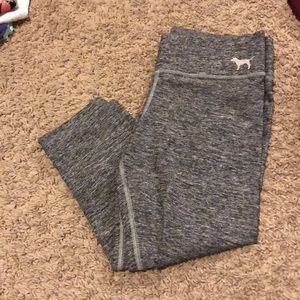 Mixed grey, black and white cropped PINK legging